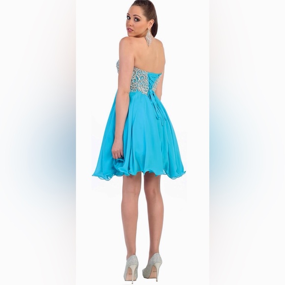 May Queen Mini Prom Dress Size 4 - Picture 4 of 16